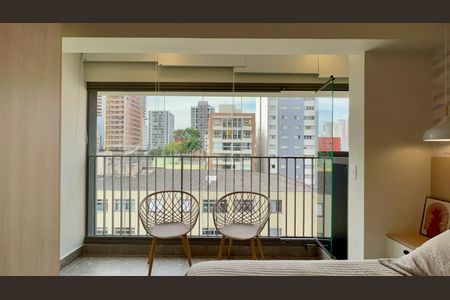 Studio à venda com 28m², 1 quarto e sem vagaVaranda