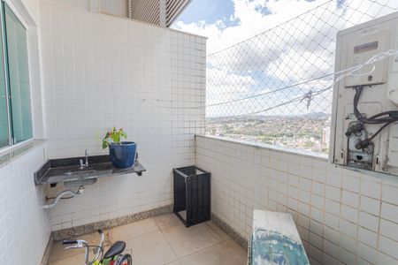 Varanda da Sala de apartamento à venda com 4 quartos, 154m² em Maria Virgínia, Belo Horizonte