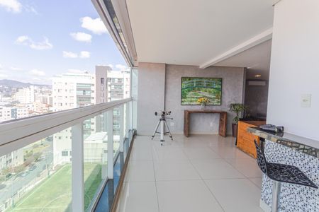 Varanda da Sala de apartamento à venda com 4 quartos, 154m² em Maria Virgínia, Belo Horizonte