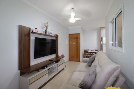 Sala de apartamento à venda com 2 quartos, 68m² em Vila Alzira, Santo André