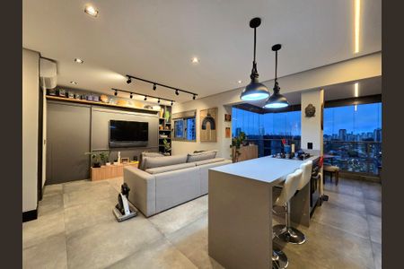 Sala de apartamento para alugar com 1 quarto, 65m² em Indianópolis, São Paulo