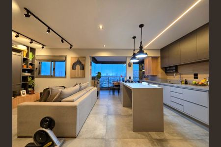 Sala de apartamento para alugar com 1 quarto, 65m² em Indianópolis, São Paulo