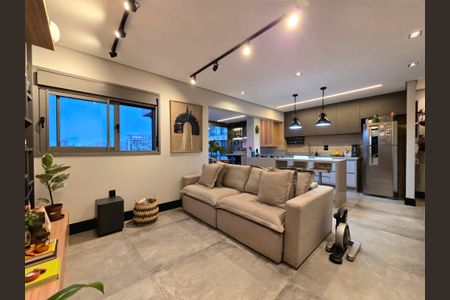 Sala de apartamento para alugar com 1 quarto, 65m² em Indianópolis, São Paulo