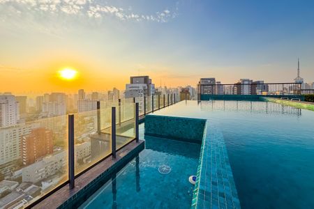 Studio para alugar com 27m², 1 quarto e sem vagaPiscina