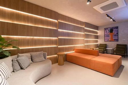 Área comum de kitnet/studio para alugar com 1 quarto, 30m² em Indianópolis, São Paulo