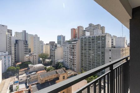 Varanda  de kitnet/studio para alugar com 1 quarto, 24m² em Santa Cecilia, São Paulo