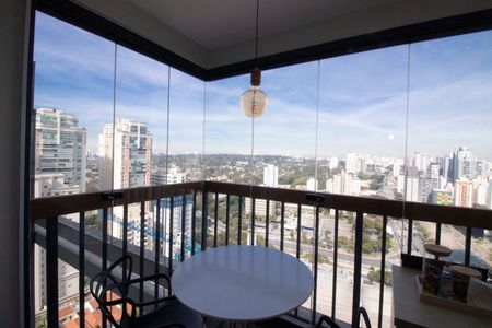 Varanda de kitnet/studio para alugar com 1 quarto, 28m² em Brooklin, São Paulo