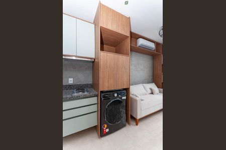 Studio à venda com 27m², 1 quarto e sem vagaCozinha Americana