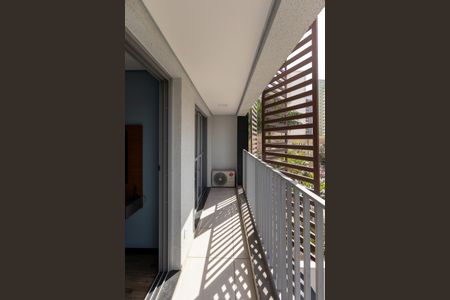 Varanda da Sala de apartamento à venda com 1 quarto, 46m² em Jardim das Acacias, São Paulo