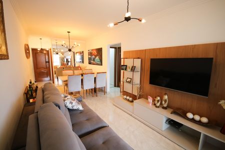 Sala de apartamento para alugar com 3 quartos, 110m² em Canto do Forte, Praia Grande