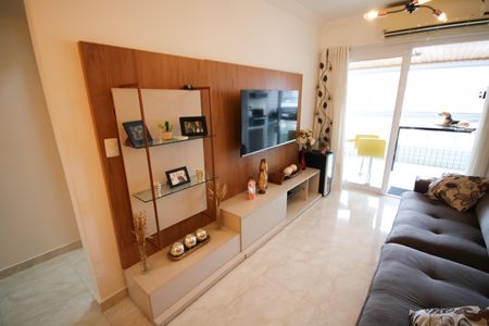 Sala de apartamento para alugar com 3 quartos, 110m² em Canto do Forte, Praia Grande