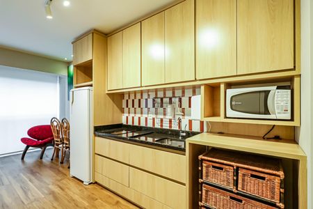 Cozinha de kitnet/studio para alugar com 1 quarto, 32m² em Butantã, São Paulo