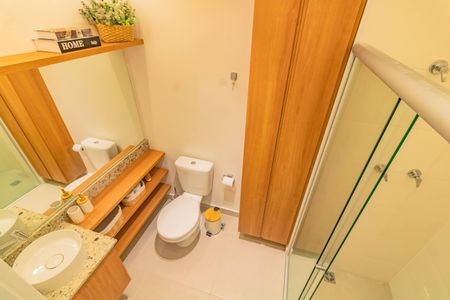 Banheiro de kitnet/studio para alugar com 1 quarto, 28m² em Vila Clementino, São Paulo