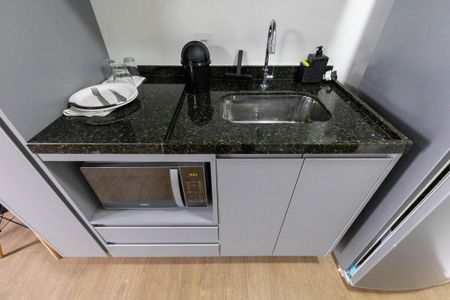 Studio para alugar com 29m², 1 quarto e sem vaga Studio para alugar com 29m², 1 quarto e sem vagaCozinha