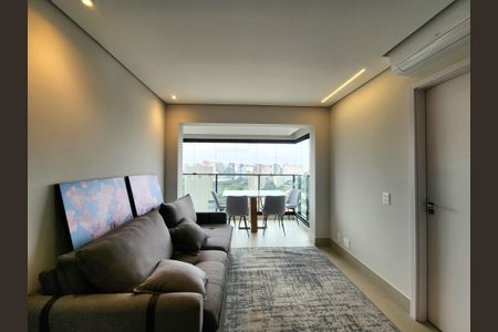 Sala de apartamento para alugar com 1 quarto, 40m² em Indianópolis, São Paulo