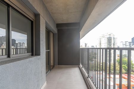 Varanda da Sala de apartamento para alugar com 1 quarto, 31m² em Santo Amaro, São Paulo