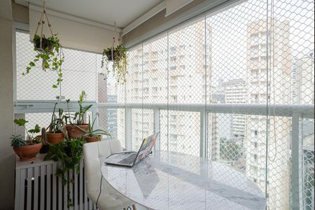 Varanda da Sala de apartamento para alugar com 1 quarto, 34m² em Consolação, São Paulo