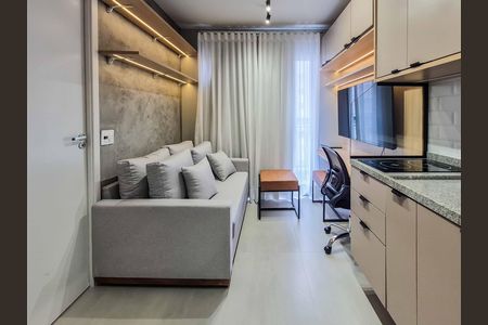 Sala/Cozinha de apartamento para alugar com 1 quarto, 24m² em Vila Butantã, São Paulo