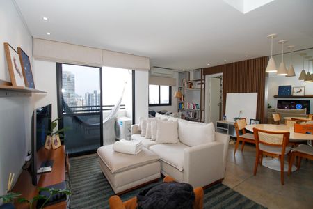 Sala de Estar e Jantar de apartamento à venda com 2 quartos, 83m² em Pinheiros, São Paulo