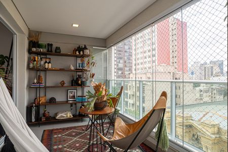 Varanda da Sala de apartamento à venda com 2 quartos, 64m² em Bela Vista, São Paulo
