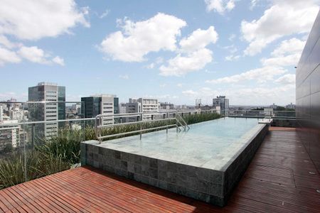 Área Comum - Piscina de kitnet/studio para alugar com 1 quarto, 38m² em Auxiliadora, Porto Alegre