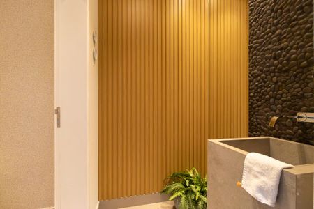 Casa de condomínio à venda com 280m², 3 quartos e 4 vagasLavabo da área de lazer