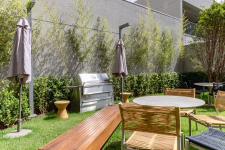 Studio para alugar com 29m², 1 quarto e sem vaga Studio para alugar com 29m², 1 quarto e sem vagaÁrea comum - Churrasqueira