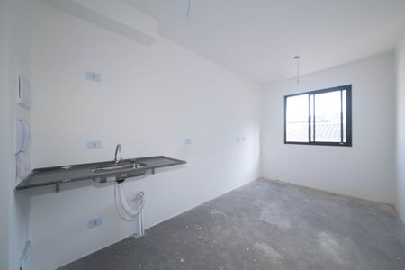 Sala - Cozinha Integrada de apartamento à venda com 1 quarto, 25m² em Vila Guarani (zona Sul), São Paulo