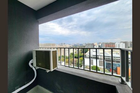 Varanda de kitnet/studio para alugar com 1 quarto, 25m² em Indianópolis, São Paulo