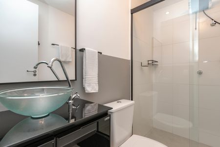 Studio para alugar com 25m², 1 quarto e sem vaga Studio para alugar com 25m², 1 quarto e sem vagaBanheiro