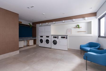 Studio para alugar com 25m², 1 quarto e sem vaga Studio para alugar com 25m², 1 quarto e sem vagaLavanderia