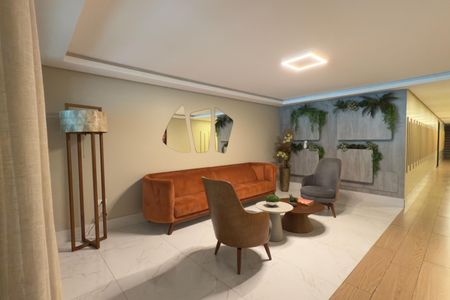 Apartamento para alugar com 90m², 2 quartos e 2 vagasHall social