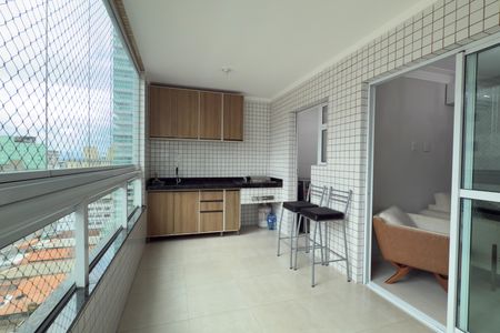 Varanda da Sala de apartamento para alugar com 2 quartos, 90m² em Vila Caiçara, Praia Grande