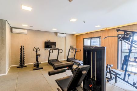 Studio para alugar com 26m², 1 quarto e sem vaga Studio para alugar com 26m², 1 quarto e sem vagaÁrea comum - Academia