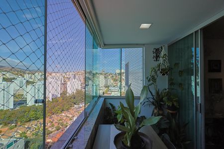 Varanda da Sala de apartamento à venda com 4 quartos, 127m² em Buritis, Belo Horizonte