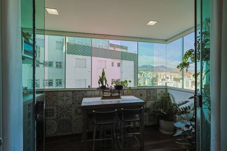 Varanda da Sala de apartamento à venda com 4 quartos, 127m² em Buritis, Belo Horizonte