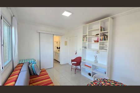 Sala de apartamento para alugar com 1 quarto, 49m² em Ponta da Praia, Santos