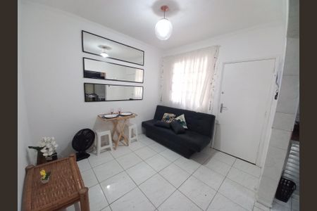 Sala de apartamento para alugar com 1 quarto, 35m² em Centro, São Vicente