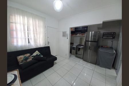 Sala de apartamento para alugar com 1 quarto, 35m² em Centro, São Vicente