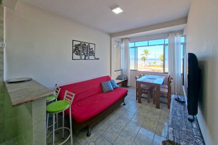 Sala de apartamento para alugar com 1 quarto, 49m² em Vila Caiçara, Praia Grande