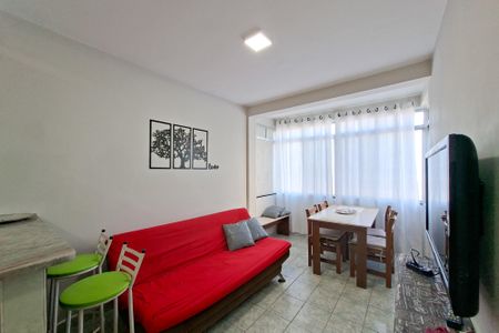 Sala de apartamento para alugar com 1 quarto, 49m² em Vila Caiçara, Praia Grande