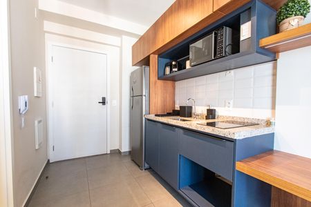 Cozinha de kitnet/studio para alugar com 1 quarto, 24m² em Paraíso, São Paulo