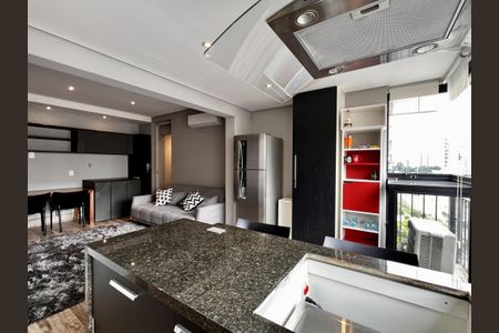 Sala de TV de apartamento à venda com 1 quarto, 51m² em Brooklin, São Paulo