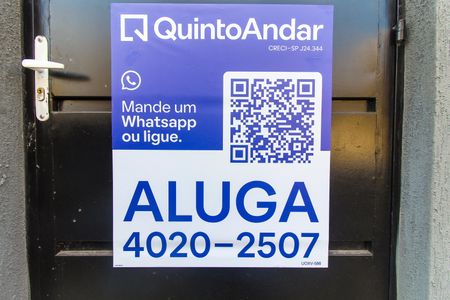 Apartamento para alugar com 38m², 2 quartos e sem vaga Apartamento para alugar com 38m², 2 quartos e sem vagaPlaca na fachada