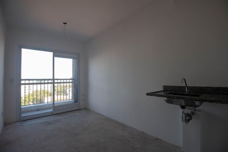 Sala/Cozinha de apartamento à venda com 1 quarto, 42m² em Jardim Casablanca, São Paulo