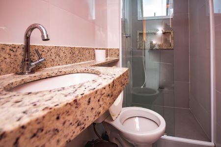 Banheiro Social de apartamento para alugar com 2 quartos, 45m² em Santa Monica, Belo Horizonte