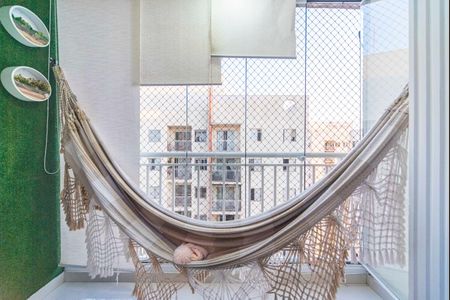 Varanda da Sala de apartamento à venda com 3 quartos, 67m² em Vila Homero Thon, Santo André