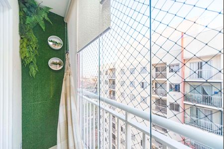 Varanda da Sala de apartamento à venda com 3 quartos, 67m² em Vila Homero Thon, Santo André