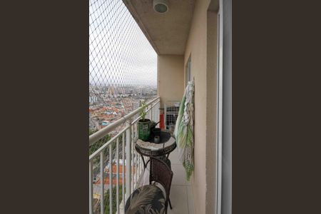 Varanda da Sala de apartamento à venda com 1 quarto, 28m² em Vila Alpina, São Paulo