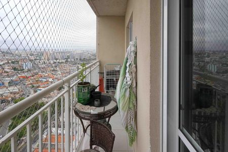 Varanda da Sala de apartamento à venda com 1 quarto, 28m² em Vila Alpina, São Paulo